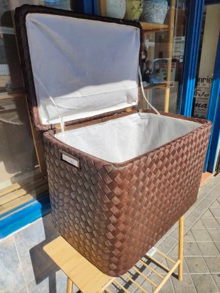 Baúl de Mimbre con Forro Interior Blanco 640513971