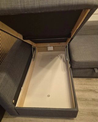 Sofá Cama Chaise Longue Gris Oscuro