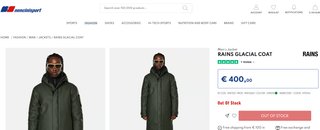 Rains Glacial Coat Grigio