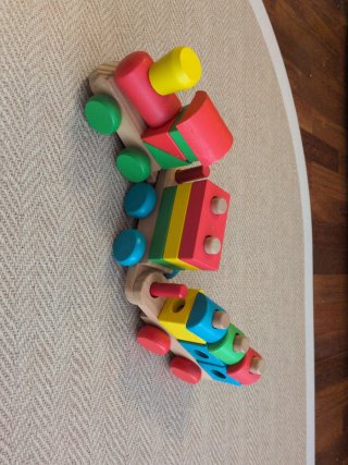 Tren de madera educativo