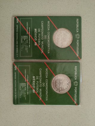 Lote monedas Mundial España 82 y Portugal