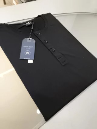 Ascot Sport T-shirt Serafino Taglia 4XL Nero