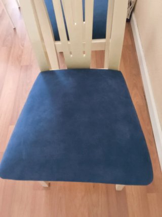 Juego de 2 sillas tapizadas azul