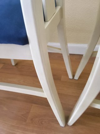 Juego de 2 sillas tapizadas azul