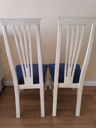 Juego de 2 sillas tapizadas azul