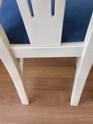 Juego de 2 sillas tapizadas azul