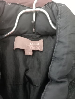 Parka acolchada Casual Tex negra