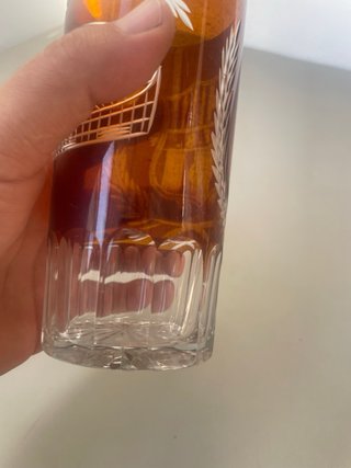 Vaso antiguo FC Barcelona C.F.B. tallado