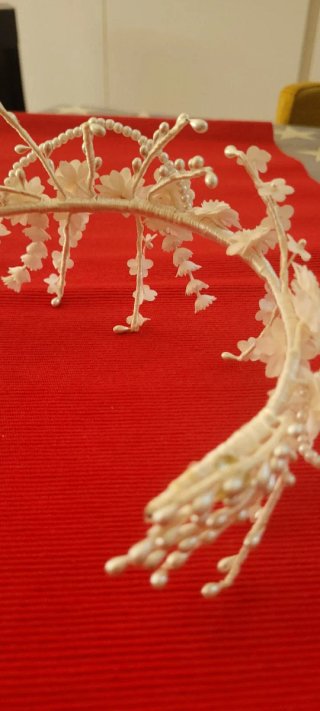 Tocado Novia/Comunión PRONOVIAS Flores Perlas