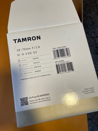 Objetivo Tamron 28-75mm F2.8 G2 Sony E / FE