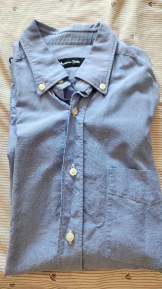 Camisa lisa Azul Massimo Dutti talla M