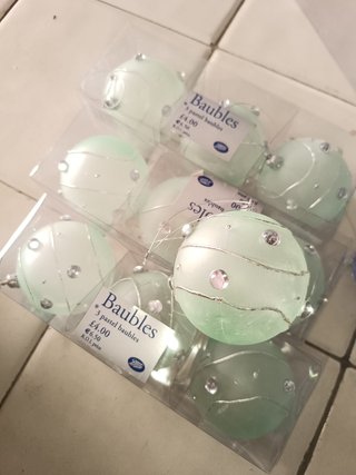 Lote 11 Bolas Navidad Verdes Grandes