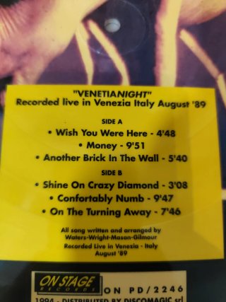 Vinilo Pink Floyd - Venezia Night '89