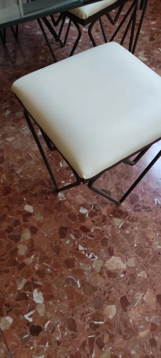 Mesa Centro Cristal 4 Taburetes Nido