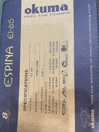 Carrete Okuma Espina EI-65.