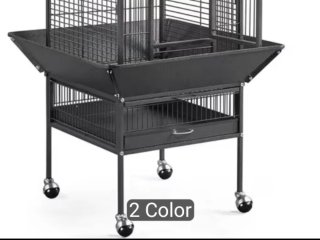 Jaula Grande para Loros - Negra/Gris