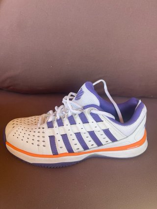 Zapatillas pádel K-Swiss blancas/moradas