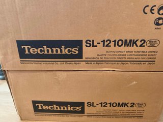 2 Technics SL-1210 MK2 Giradischi Nero