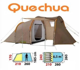 Tienda de campaña Quechua 4 personas