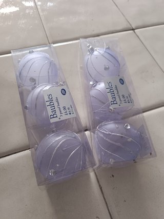 Lote 11 Bolas Navidad Moradas Grandes