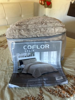 Manta COFLOR España Beige/Marrón