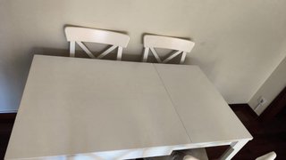 Mesa extensible IKEA Blanca + 4 sillas