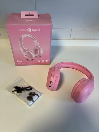 Auriculares Bluetooth Music Sound Rosa