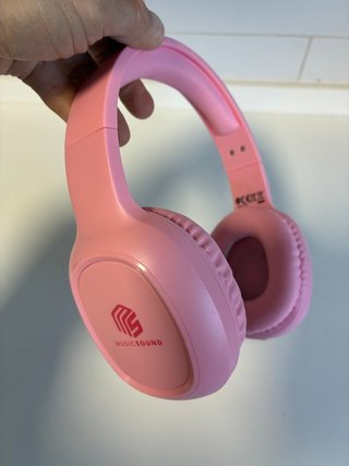 Auriculares Bluetooth Music Sound Rosa