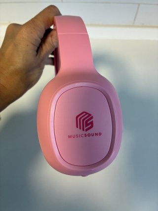 Auriculares Bluetooth Music Sound Rosa
