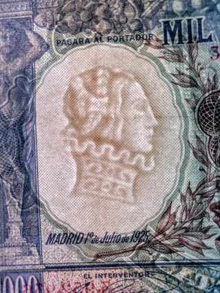 Billete 1000 Pesetas Banco de España 1925.