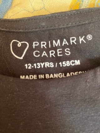 Pack 2 Tops Primark S/36/8 Negro Blanco