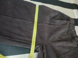 Pantalón ancho mujer marrón