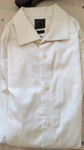 Camisa lisa Blanca Calvin Klein talla M