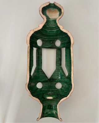 Applique in ceramica verde vintage anni '60