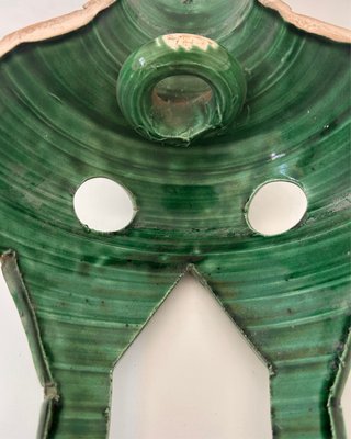 Applique in ceramica verde vintage anni '60