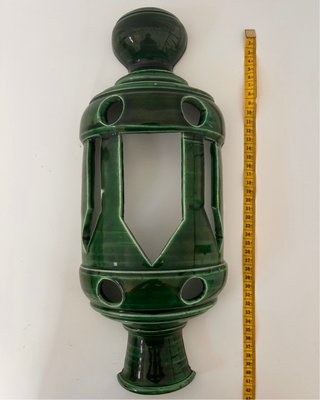 Applique in ceramica verde vintage anni '60