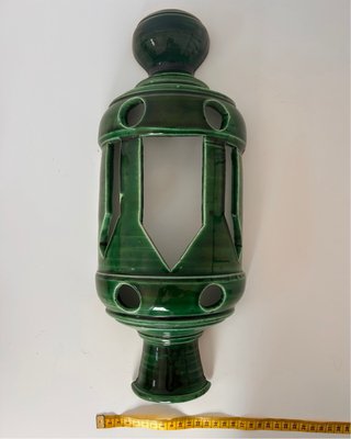Applique in ceramica verde vintage anni '60