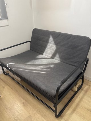 Sofá Cama IKEA Gris y Negro