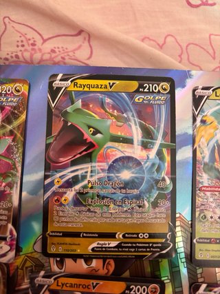 Lote Cartas Pokémon Rayquaza, Lycanroc, Leafeon, B