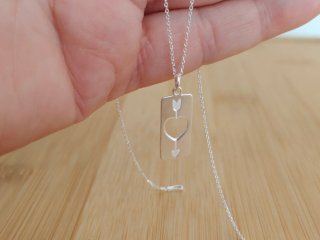 Colgante Corazón Flecha Plata 925
