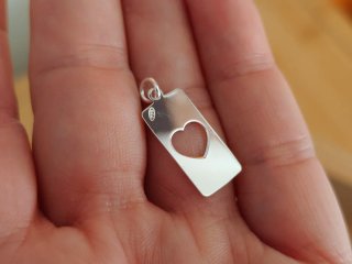 Colgante Corazón Flecha Plata 925