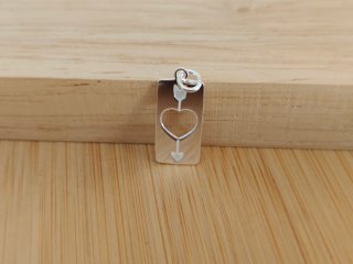Colgante Corazón Flecha Plata 925