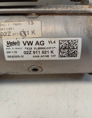 Motor arranque volkswagen 02z911021k golf 455748