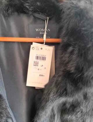 Abrigo Piel Negro El Corte Inglés