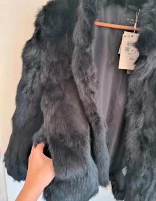 Abrigo Piel Negro El Corte Inglés