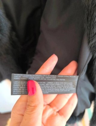 Abrigo Piel Negro El Corte Inglés