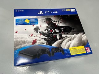 PS4 Slim 1TB Negra + Ghost of Tsushima