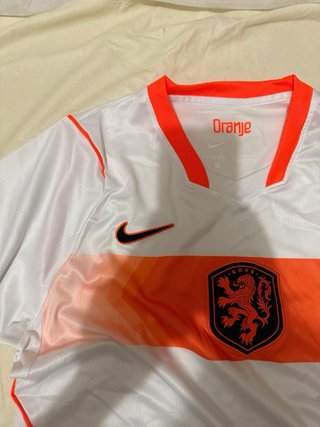 Camiseta Nike Naranja y Blanca