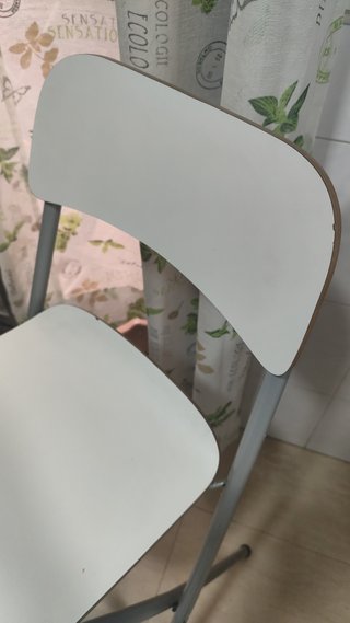 Taburete plegable metal y madera