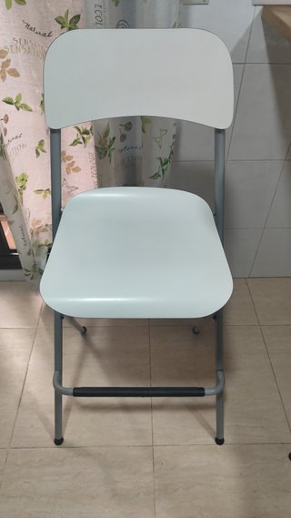 Taburete plegable metal y madera